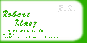 robert klasz business card