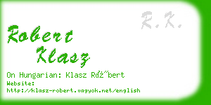 robert klasz business card